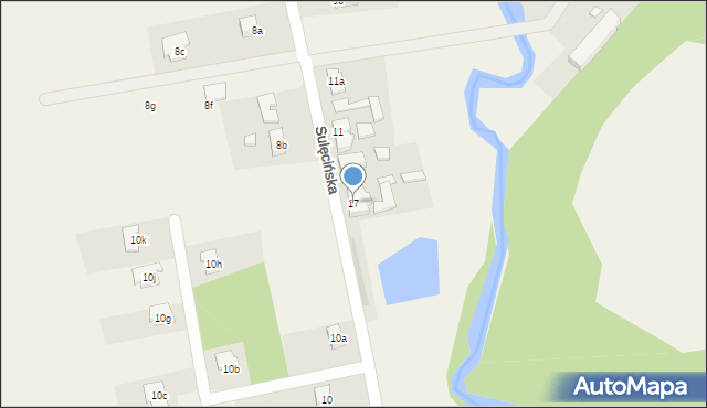 Krzeszyce, Sulęcińska, 17, mapa Krzeszyce
