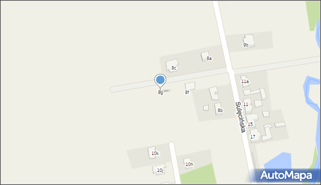 Krzeszyce, Sulęcińska, 8g, mapa Krzeszyce