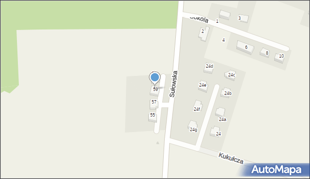 Księginice, Sułowska, 59, mapa Księginice