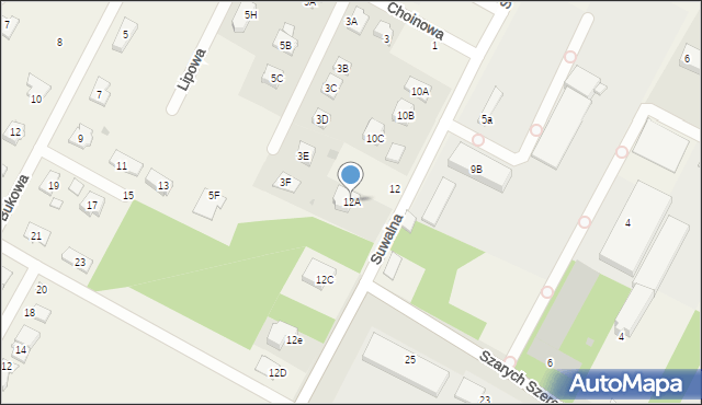 Łajski, Suwalna, 12A, mapa Łajski