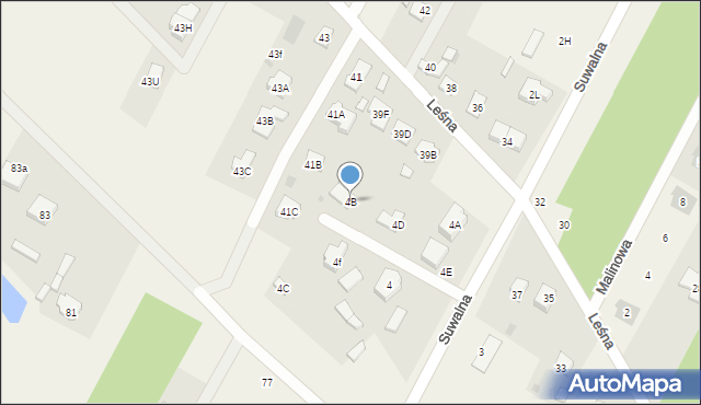 Łajski, Suwalna, 4B, mapa Łajski