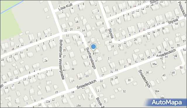 Łańcut, Sucharskiego Henryka, mjr., 6, mapa Łańcut