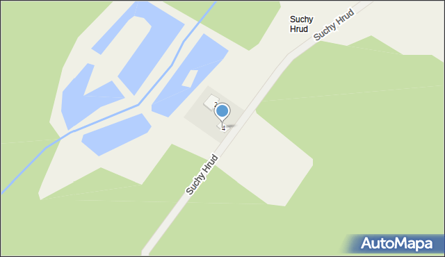 Łaźnisko, Suchy Hrud, 4, mapa Łaźnisko