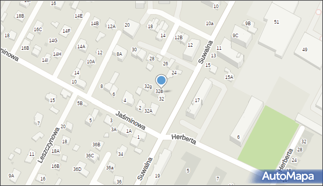 Legionowo, Suwalna, 32c, mapa Legionowo