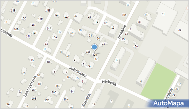 Legionowo, Suwalna, 32d, mapa Legionowo