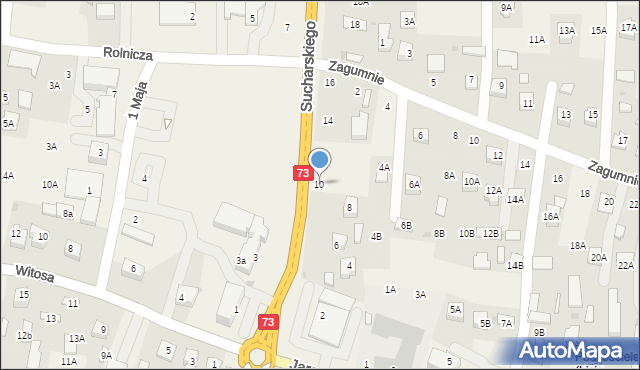 Lisia Góra, Sucharskiego Henryka, mjr., 10, mapa Lisia Góra