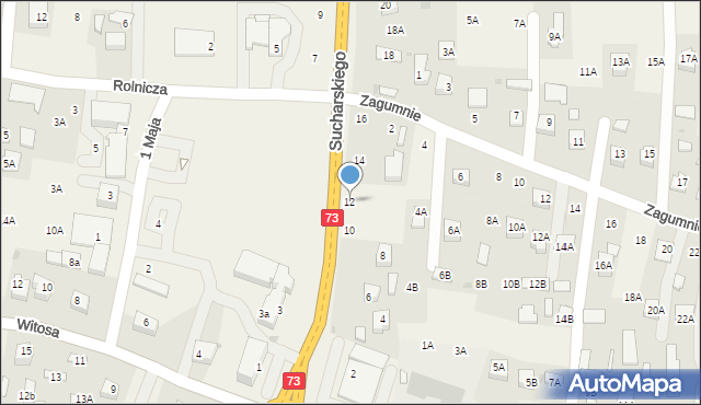 Lisia Góra, Sucharskiego Henryka, mjr., 12, mapa Lisia Góra