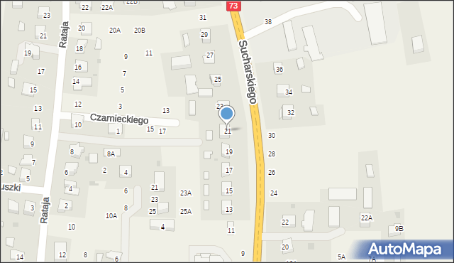Lisia Góra, Sucharskiego Henryka, mjr., 21, mapa Lisia Góra