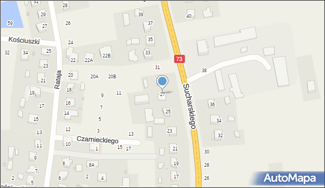 Lisia Góra, Sucharskiego Henryka, mjr., 27, mapa Lisia Góra