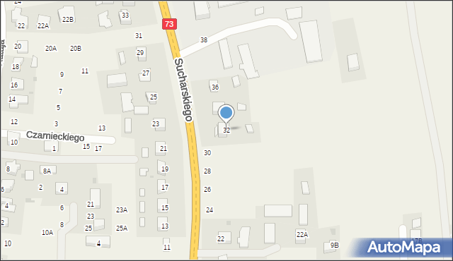 Lisia Góra, Sucharskiego Henryka, mjr., 32, mapa Lisia Góra