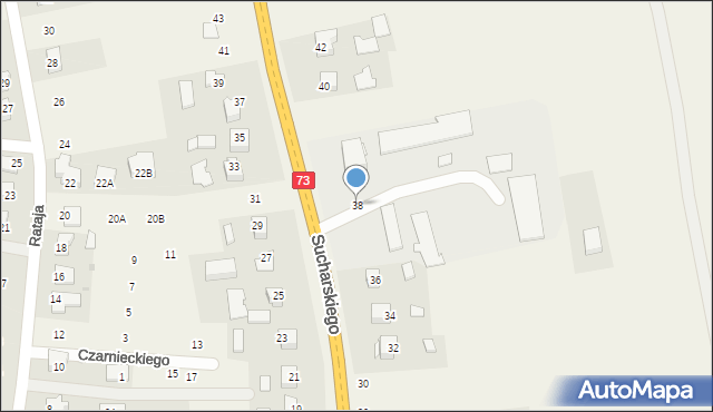 Lisia Góra, Sucharskiego Henryka, mjr., 38, mapa Lisia Góra