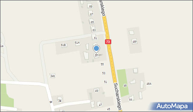 Lisia Góra, Sucharskiego Henryka, mjr., 57, mapa Lisia Góra