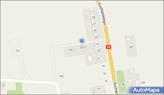 Lisia Góra, Sucharskiego Henryka, mjr., 61A, mapa Lisia Góra