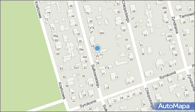 Łódź, Sułkowskiego Józefa, gen., 41, mapa Łodzi