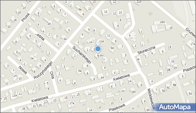 Lubawa, Sucharskiego Henryka, mjr., 5, mapa Lubawa