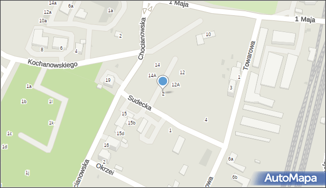 Lubin, Sudecka, 2, mapa Lubin