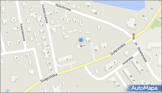 Lubniewice, Sulęcińska, 5B, mapa Lubniewice