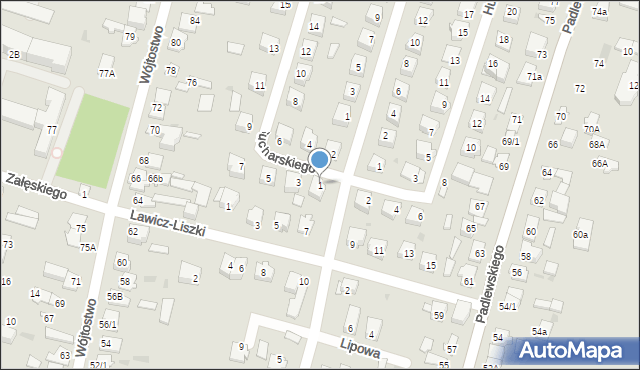 Mława, Sucharskiego Henryka, mjr., 1, mapa Mława