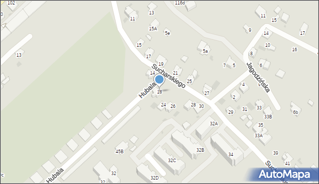 Myszków, Sucharskiego Henryka, mjr., 18, mapa Myszków