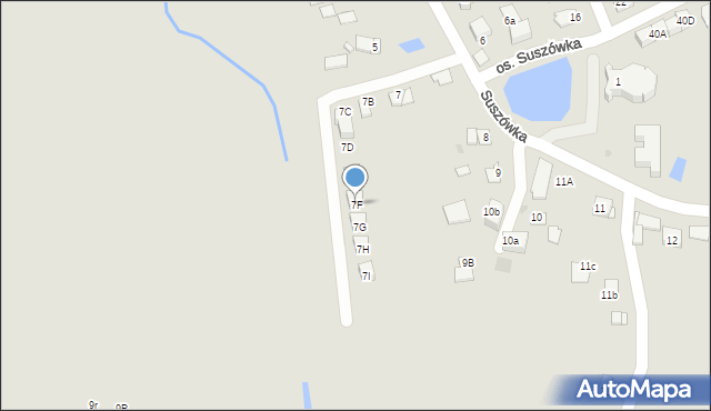 Niepołomice, Suszówka, 7F, mapa Niepołomice