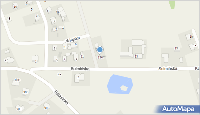Niestępowo, Sulmińska, 13A, mapa Niestępowo