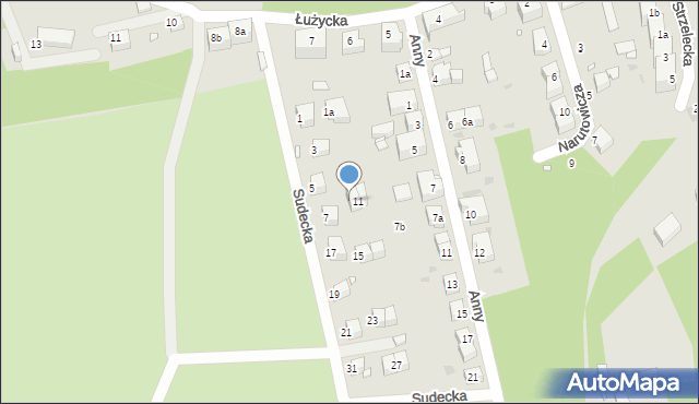 Nowa Ruda, Sudecka, 9, mapa Nowa Ruda