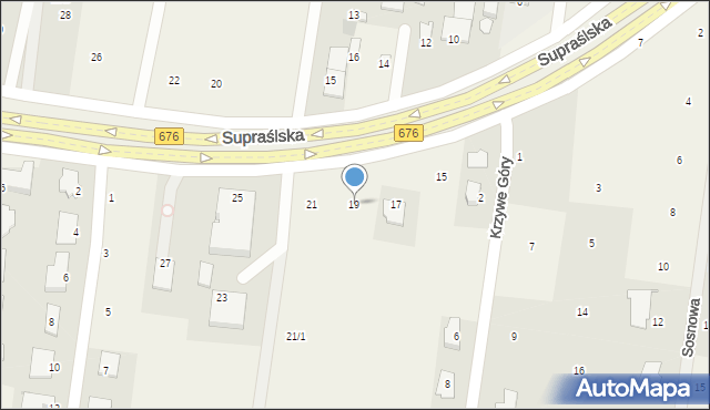 Nowodworce, Supraślska, 19, mapa Nowodworce