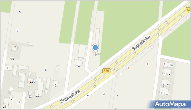 Nowodworce, Supraślska, 2, mapa Nowodworce
