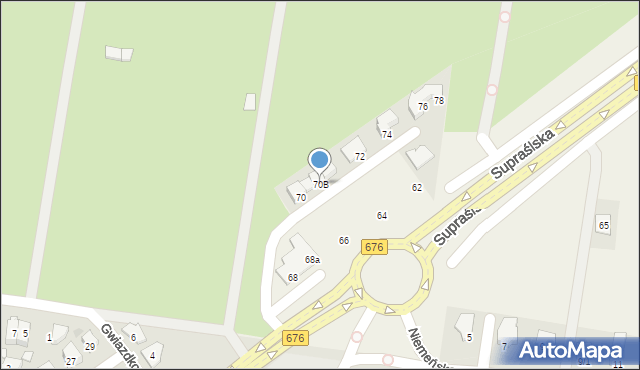 Nowodworce, Supraślska, 70B, mapa Nowodworce