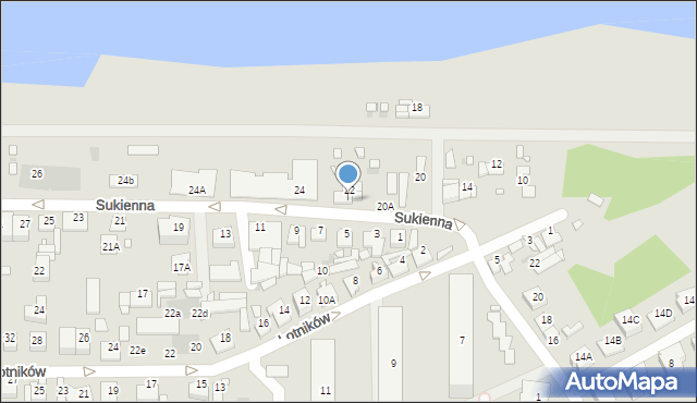 Nowy Dwór Mazowiecki, Sukienna, 22A, mapa Nowy Dwór Mazowiecki