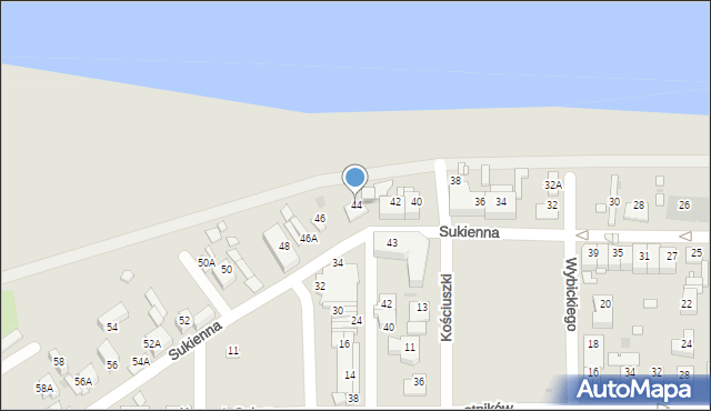 Nowy Dwór Mazowiecki, Sukienna, 44, mapa Nowy Dwór Mazowiecki