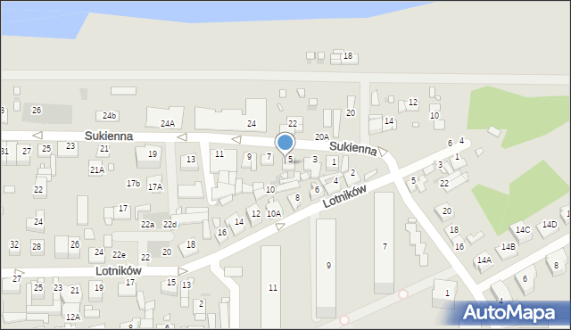 Nowy Dwór Mazowiecki, Sukienna, 5a, mapa Nowy Dwór Mazowiecki