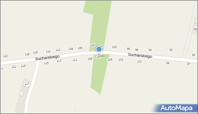 Olesno, Sucharskiego Henryka, mjr., 107, mapa Olesno