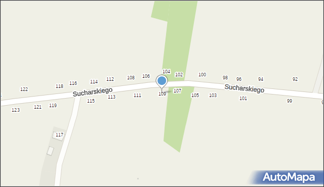Olesno, Sucharskiego Henryka, mjr., 109, mapa Olesno