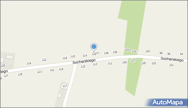 Olesno, Sucharskiego Henryka, mjr., 112, mapa Olesno