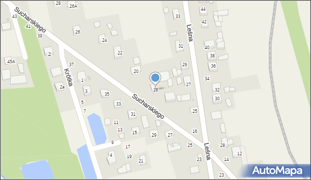 Olesno, Sucharskiego Henryka, mjr., 18, mapa Olesno