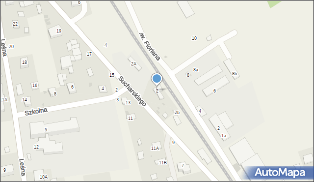 Olesno, Sucharskiego Henryka, mjr., 2, mapa Olesno