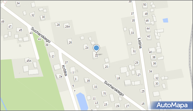 Olesno, Sucharskiego Henryka, mjr., 22, mapa Olesno