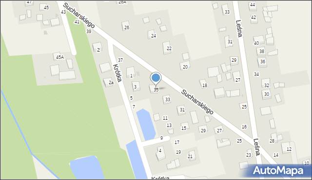 Olesno, Sucharskiego Henryka, mjr., 35, mapa Olesno