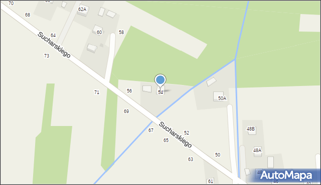 Olesno, Sucharskiego Henryka, mjr., 54, mapa Olesno