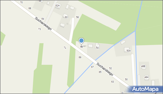 Olesno, Sucharskiego Henryka, mjr., 56, mapa Olesno