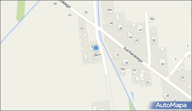 Olesno, Sucharskiego Henryka, mjr., 59A, mapa Olesno