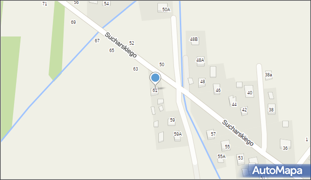 Olesno, Sucharskiego Henryka, mjr., 61, mapa Olesno