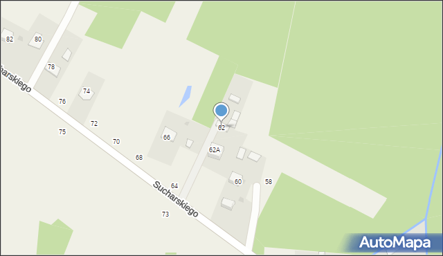 Olesno, Sucharskiego Henryka, mjr., 62, mapa Olesno