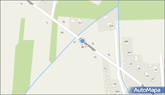 Olesno, Sucharskiego Henryka, mjr., 65, mapa Olesno