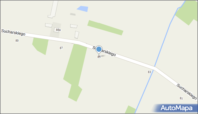 Olesno, Sucharskiego Henryka, mjr., 85, mapa Olesno