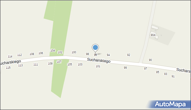 Olesno, Sucharskiego Henryka, mjr., 96, mapa Olesno