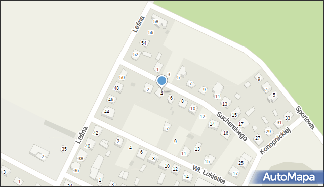 Osięciny, Sucharskiego Henryka, mjr., 4, mapa Osięciny