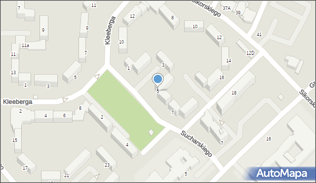 Ostrołęka, Sucharskiego Henryka, mjr., 5, mapa Ostrołęka