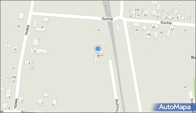 Ozorków, Sucha, 25, mapa Ozorków